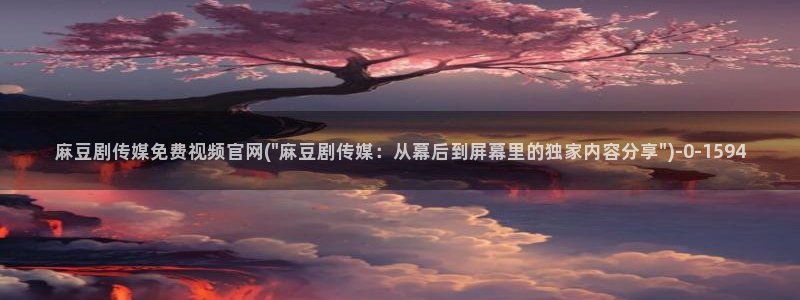 麻豆视频分类名称